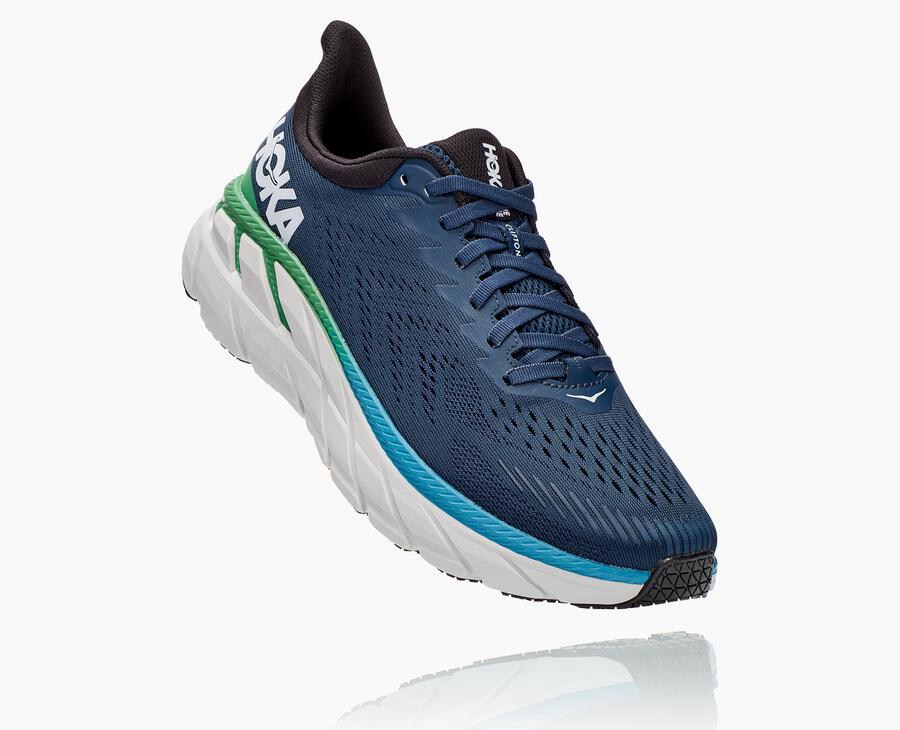 Hoka One One Hardloopschoenen Heren - Clifton 7 - Donkerblauw - TF2987315